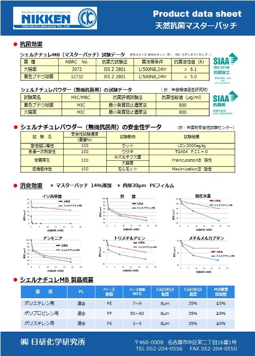 シェルナチュレMB 製品資料（2ページ目）